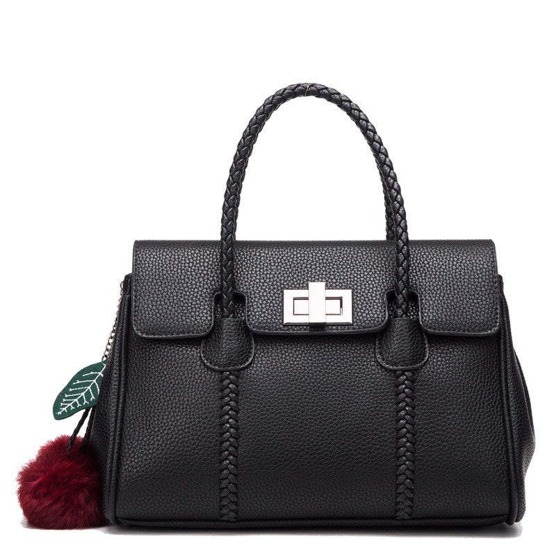 Lychee Pattern Leather Handbags