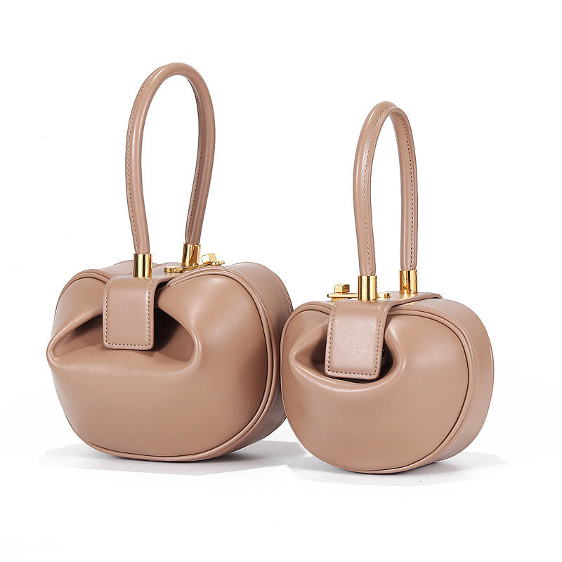Leather Handbags Fashion Retro Design Portable Wonton Handbags