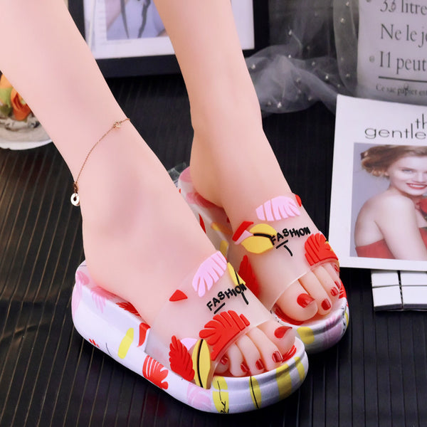 Women S New Family Slippers Slippers With Thick Soles For Outdoor Use