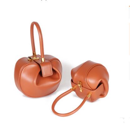 Leather Handbags Fashion Retro Design Portable Wonton Handbags