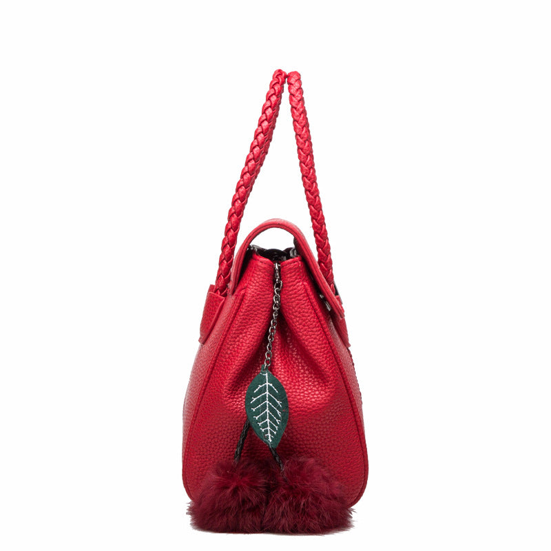 Lychee Pattern Leather Handbags